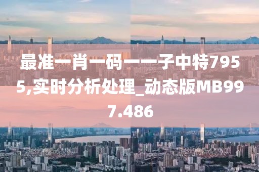 最準一肖一碼一一子中特7955,實時分析處理_動態(tài)版MB997.486