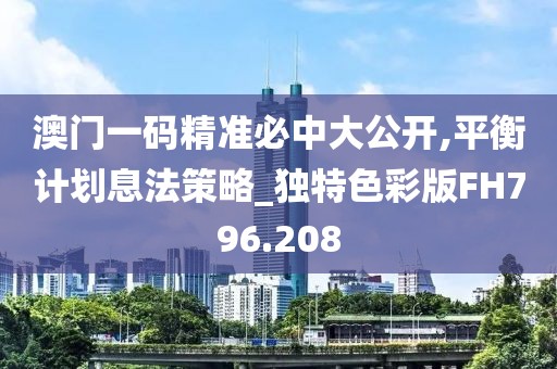 澳門一碼精準(zhǔn)必中大公開,平衡計(jì)劃息法策略_獨(dú)特色彩版FH796.208