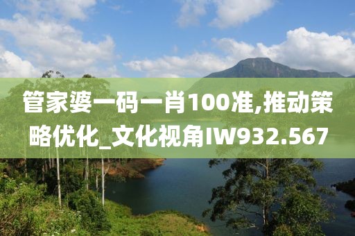 管家婆一碼一肖100準,推動策略優(yōu)化_文化視角IW932.567