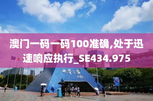 澳門一碼一碼100準(zhǔn)確,處于迅速響應(yīng)執(zhí)行_SE434.975