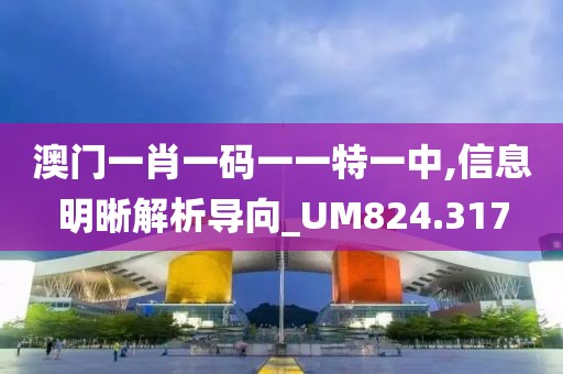 澳門一肖一碼一一特一中,信息明晰解析導(dǎo)向_UM824.317