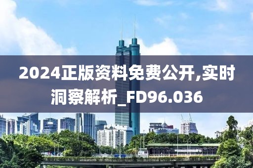 2024正版資料免費公開,實時洞察解析_FD96.036