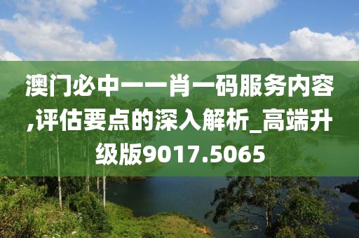 澳門必中一一肖一碼服務(wù)內(nèi)容,評(píng)估要點(diǎn)的深入解析_高端升級(jí)版9017.5065