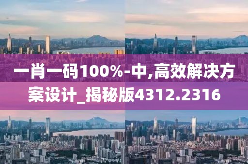 一肖一碼100%-中,高效解決方案設(shè)計_揭秘版4312.2316