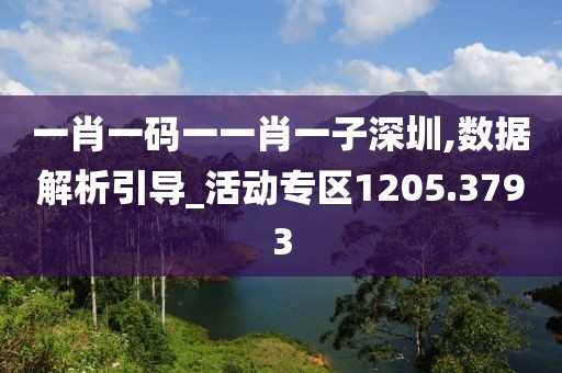 一肖一碼一一肖一子深圳,數(shù)據(jù)解析引導(dǎo)_活動(dòng)專(zhuān)區(qū)1205.3793