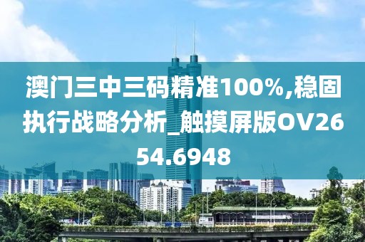 澳門三中三碼精準(zhǔn)100%,穩(wěn)固執(zhí)行戰(zhàn)略分析_觸摸屏版OV2654.6948