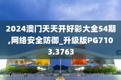 2024澳門天天開好彩大全54期,網(wǎng)絡(luò)安全防御_升級版PG7103.3763