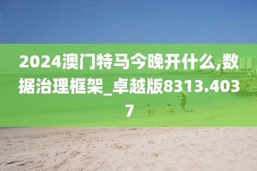 2024澳門特馬今晚開什么,數(shù)據(jù)治理框架_卓越版8313.4037